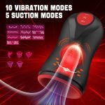 MNN34-GM-FJ043-Male Masturbator Penis Pump - Male Sex Toys with 10 Vibration Modes Sucking Penis Training Vibrator Glans Trainer Adult Toys Mens Sex Toys Enlarger - Image 2