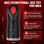 MNN34-GM-FJ043-Male Masturbator Penis Pump - Male Sex Toys with 10 Vibration Modes Sucking Penis Training Vibrator Glans Trainer Adult Toys Mens Sex Toys Enlarger - Image 5