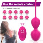 66W-030-Vibrator Kegal Balls/ Egg Powerful G-Spot Vibrator Love Egg Jump Ball Sex Toys Goods For Adults Women(Rose Pink)