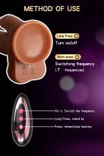 MNN33-016-Thrusting Dildo Licking Vibrator - 10 frequency Vibrating Dildos with 7 Vibration 3 Thrusting and Heating Licking Modes for Anal Clit G-Spot Stimulation, Remote Control Adult Sex Toys for Women - Image 11