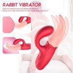 MNN33-067-Clitoral Tongue Licking Vibrator, Rose Toy 2 in 1 for Women,G-spot Nipple Stimulator with 10 Vibration Modes Dildo Vibrators Adult Sex Toys for Women & Couples - Image 3