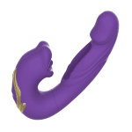 MNN33-001-Dildo Thrusting Vibrator Sex Toys - Vibrators Dildos Women Sex Toy with 7 Flapping & Vibrating & Licking Modes Tongue Toy for Women for Thrusting Dildo Adult Toys Rose Sex Toys - Image 2