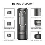 MNN33-076-Handle Automatic Blowjob Sucking Male Masturbator Machine Automatic Female Vagina Heating Vibrator Masturbation Cup Voice Adult Sex Toys for Men - Image 5