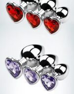 UMP-001 Anal Butt Plug Beginners 3PC Metal Butt Toys Heart Shaped Anal Jewel Butt Plug SM Adult Gay Anal Plugs Couples Flriting Butt Plug - Image 4