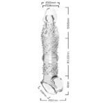 UMP-S07A Reusable Transparent TPE Vagina Stimulating Penis Sleeve - Image 2