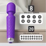 UMP-011 Fast Orgasm| Vibrators for Woman | Sex Toys| G-spot Stimulator| Body Massager| Gifts for Women| 20 Modes & 8 Speeds of Pleasure | Rechargeable Vibrating Dildo Wand Massager (Purple）） - Image 3