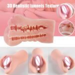MNN13-MQ120-Male Masturbator 2 in 1 Adult Sex Toy with 3D Tight Vagina & Anus for Men Masturbation, Soft Simulating Realistic Vagina Design Best Wrapped Feeling - Image 5
