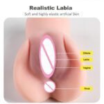 MNN13-MQ120-Male Masturbator 2 in 1 Adult Sex Toy with 3D Tight Vagina & Anus for Men Masturbation, Soft Simulating Realistic Vagina Design Best Wrapped Feeling - Image 7