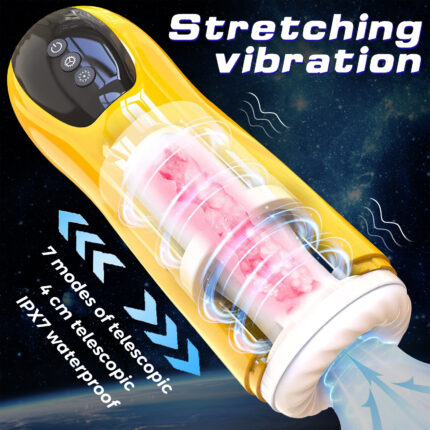 Telescopic Male Masturbator With Vibration for Men