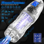 7 Suction Modes Electric Male Masturbator | Transparent 3D Pocket Pleasure Toy - Image 2