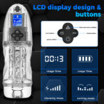 7 Suction Modes Electric Male Masturbator | Transparent 3D Pocket Pleasure Toy - Image 3