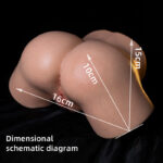 1.1kg Silicone Buttocks Realistic Big Ass Inverted Mold Male Stroker Cup - Image 8