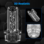 7 Suction Modes Electric Male Masturbator | Transparent 3D Pocket Pleasure Toy - Image 4