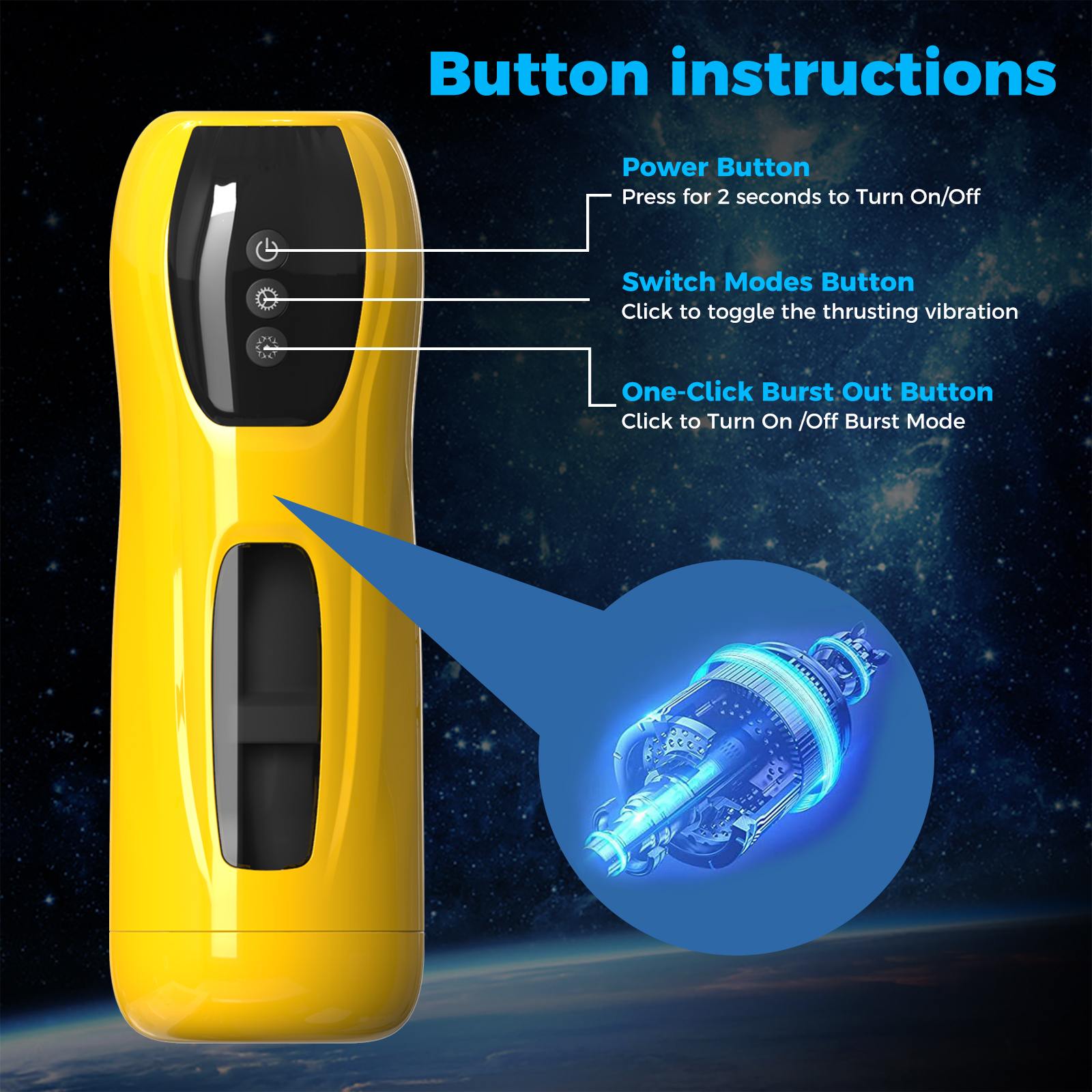 Telescopic Male Masturbator With Vibration for Men Automatic Telescopic Vibrating Male Stroker Cup for Adult Pleasure - Image 1