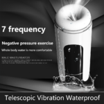 Fully Automatic Telescopic Vibrating Male Stroker Cup with Body-Safe Material & Soundproof Design - Image 14