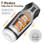 7 Vibrating and 7 Thrusting Mode Men Masturbation Cup