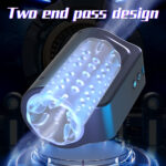 Black Open-End Deep Throat Automatic Rotating Vibrating Male Stroker - Image 7